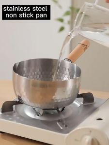20cm Stainless Steel Yukihira Pan Traditional Japanese Yukihira Saucepan Japanese snow cooking pot periuk mee soup pot milk pot