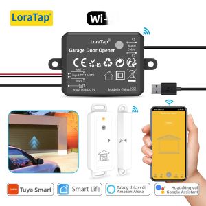 Bộ Điều Khiển Mở Cửa Nhà Để Xe Không Dây Tuya Smart Life Với Công Tắc Tiếp Điểm Khô Tương Thích Với Google Alexa Cảm Biến Cảnh Báo An Toàn