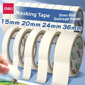 deli | Deli Masking Tape Easy to Tear Low Adhesive Strength No Trace on Wall Art Student Handcraft Paper Tape Indoor Use Medium Adhesive