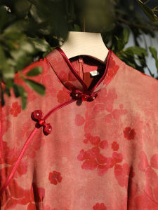Red Qipao Engagement Wedding Improved New Chinese Style Jiangnan down Spring Summer 2025 Vintage Long Cheongsam Short Sleeve