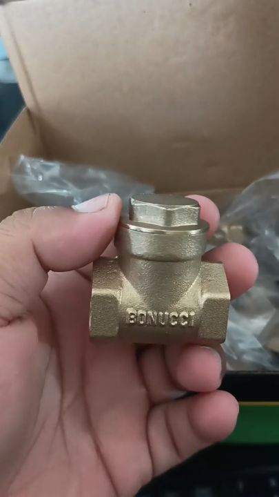 CHECK VALVE KUNINGAN FLO 1/2 INCH  Kran Stop Swing Check 1/2" Valve Klep Tabok Air Searah Brass Kuningan 1/2 Inch BONUCCI / STOP KERAN PUTAR METERAN AIR