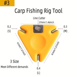 1/4PCS 4 In 1 Puller Line Tool Fishing Line Knotting Knot Tool for Carp Rig D Rig Making Multi-purpose Portable Knotter Tool