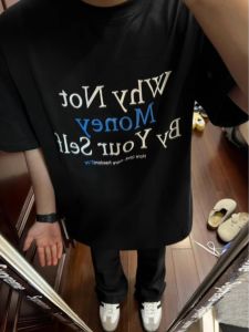 เสื้อยืดแขนสั้นผู้ชาย Pure Cotton American High Street Hip Hop Design ทรงหลวม สไตล์ใหม่ ฤดูร้อน เสื้อเชิ้ตแขนสั้นลายตัวอักษร ทรงหลวม