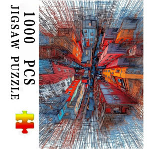 Jigsaw Puzzle for Adults 500/1000/1200/2000PCS Abstract Dense Lines Artwork DIY Craft Home Wall Decoration Gift Idea