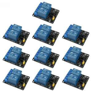 1/2/5/10PCS 5V 2 Channel Relay Module with Optocoupler Isolation Compatible Arduino ESP32 Raspberry Pi PLC DIY Projects