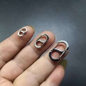 316 Stainless Steel 8-Word Quick Buckle S-Type Spring Fastener Mini Key Chain EDC Outdoor Luggage Length Adjustable Buckle