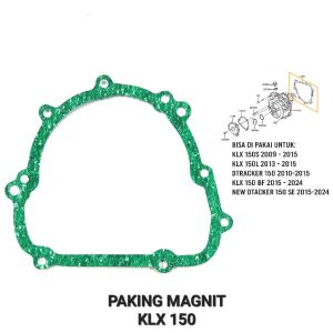 Paking Magnit KLX 150 - Packing Peking Gasket Block Blok Magnet Cover Crankcase Rengkes Kiri Kawasaki Trail KLX 150 DTracker KLX BF