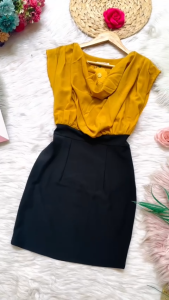 MYDU SALE MS 1820 Đầm Thun Laza Voan Nữ Tính Thanh Lịch