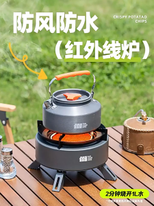 Windproof Infrared Butane Camping Stove Portable Foldable Cassette Gas Stove Multipurpose Outdoor Picnic Fishing Travel Cooker Indoor Home Cooking Stove with Storage BagMOUNTAINHIKER