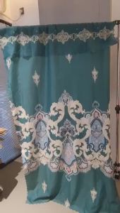 12Pcs Elegant Decorative Curtains Rose Design 100*210cm Curtina Sale Window 3in1 Set For Bedroom
