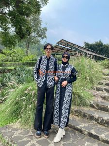 CLARA DRESS TENUN HITAM COUPLE SET TENUN / COUPLE TENUN KONDANGAN / COUPLE TENUN ETNIK / BAJU COUPLE PESTA / BAJU COUPLE TERMURAH
