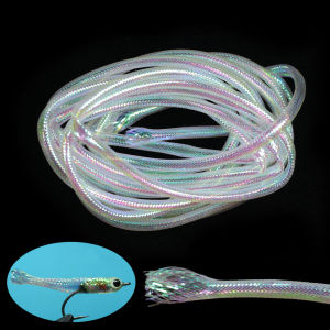 Ống Mylar Trắng Ngọc Trai Tết Bện 4/8m Thân Ống Vảy Cá Lấp Lánh Dùng Làm Thân Mồi Câu Ruồi Minnow Vật Liệu Buộc Ruồi Câu Cá