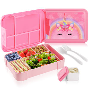 Mermaid Lunch Box For Kids Unicorn Bento Box With Thermal Lunch Bag For School Kids Leakproof Food Container For Travel Trip