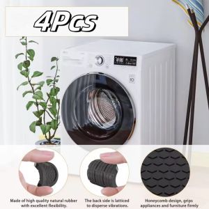 4Pcs New Anti Vibration Washing Machine Feet Pad Anti Slip Silent Universal Washing Machine Refrigerator Furniture Foot Pads
