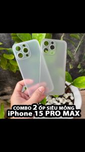Combo 2 Ốp Lưng Trong Nhám Unibody iPhone 15 Pro Max Siêu Mỏng