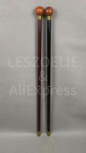 Smooth Rosewood Ball Handle Walking Cane Lightweight Black Detachable Beech Wood Stick for Men And Women Daily Use