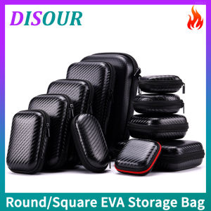 Ditour đa chức năng Eva Túi lưu trữ nhìn giống sợi carbon được xây dựng trong lưu trữ lớp Pouch mang dây kéo trường hợp xách tay túi du lịch chất lượng cao cho tai nghe/tiện ích/Cáp dữ liệu/Sạc/sạc dự phòng/Phụ kiện điện tử