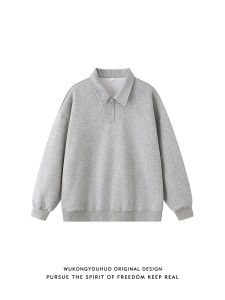 WUKONGYOUHUO | Áo Thun Cổ Sơ Mi Rộng Rãnh Phong Cách Retro Cho Đôi