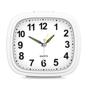 Brifit Đồng hồ báo thức nhỏ yên tĩnh không nhấp nháy có báo lại và đèn nền báo thức Crescendo số lớn dễ đọc thích hợp cho người lớn tuổi-INTL