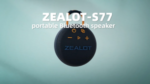 ZEALOT S77 Portable Bluetooth Speaker 1800mAh IPX6 Waterproof Deep Bass Bluetooth 5.3 Type-C Fast Charging TF Card Play