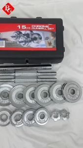 BG Sport York Fitness Dumbbell Chrome Set Chrome Plated Steel Chromium with Box15kg| 20kg| 30kg| Model Q301