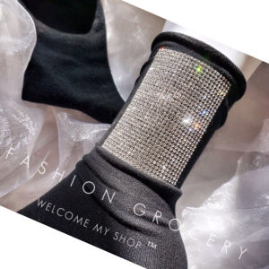 Accessible Luxury Diamond Socks European Station Fashion South Korea Fashion All-Match Full Diamond Stretch Socks Tube Socks Ins Internet Celebrity Easiest for Match