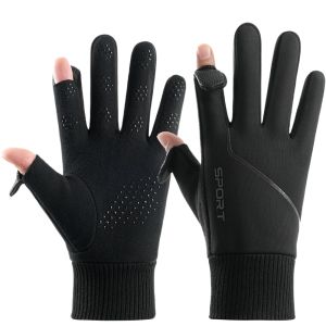 Non Slip Touch Screen Winter Warm Gloves for Men Women Outdoor Sports Skiing Riding Velvet Fleece Lined Windproof Coldproof