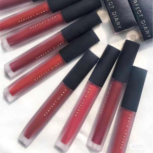 PERFECT DIARY Velvet Lip Lacquer Non-Fading No Stain on Cup Lip Mud Matte Finish Lip Gloss Li Jiaqi Recommended Lipstick