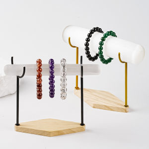 Selenite giá treo Vòng Tay với đế gỗ có thể tháo rời kệ giá trưng bày trang sức vòng tay pha lê tổ chức sạch hơn sạc