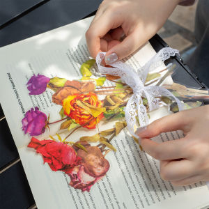 Large Size Rose Flower Stickers Weekend Florist Plant Floral Scrapbooking DIY Landscape Background Decoration Materials