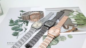 Jam Tangan Wanita Mewah Analog Rantai Stainless Steel Premium Elegan JR 4071