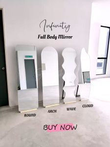 Frameless Full Body Mirror Full Length Mirror Standing Mirror Cermin Berdiri Cermin Panjang Aestetic Cermin 全身镜落地 ins