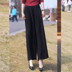 QIAOXIZI | Summer High-Waisted Wide-Leg Loose Pants for Plus Size Women