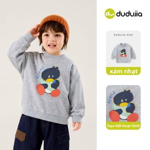 DUDUJIA | Áo Nỉ Trẻ Em Tay Dài Hoạt Hình Thu Đông