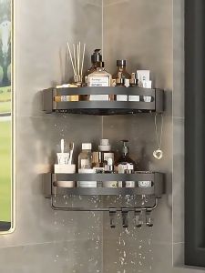 OHO ตะแกรงแขวนผนัง ชั้นวาง ตะแกรงวางของ ชั้นวางของ ที่วางของเข้ามุม ชั้นวางในห้องน้ำ ชั้นวางของติดผนัง