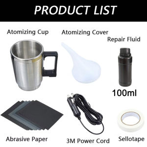 Heating Atomizing Cup Car Headlight Polish Repair Tool Restoration Liquid Polymer Headlamp Renovation Repair Clean Kit