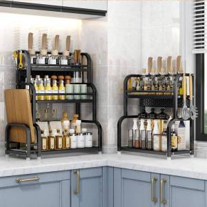 Multifunctional Stainless Steel Floor Kitchen Rack
