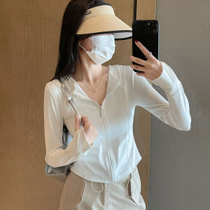 Ice Sensation UPF50+ Long Sleeve Zipper Cardigan Quick Dry Elastic Summer New Style Womens Fashion Sun Protection Clothing