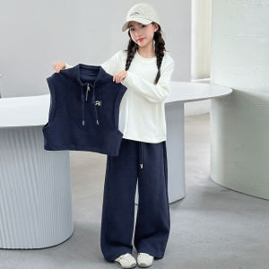 MPW | Girls Fashionable Korean Style Three-Piece Set Autumn Clothes For Medium And Large Children Casual Wear Comfortable And Breathable