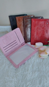 PU Leather Plain Classic Design Passport Holder Aesthetic Slim Multiple Slots Card Holder Travel Organizer