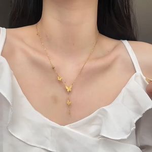 KALUNG TITANIUM WANITA TERBARU MODEL KUPU-KUPU JURAI