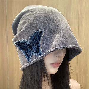 MIND BOY | Women Vintage Washed Gray Slouch Hat