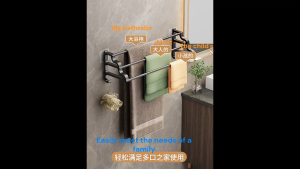 【APEX】Professional design No punching required 40/50/60cm Towel Rack Hanging Holder Bathroom Rack Organiz