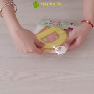 Dây Chữ Happy Birthday Trang Trí Sinh Nhật Nhiều Họa Tiết Xương Rồng Nhỏ