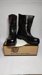 LEGIT - GIBSONS G807 PU SAFETY BOOTS BLACK Slip Resistant Oil Resistant Direct injection