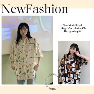 LKfashion มาแรงมาก เสื้อเชิ้ตแฟชั่นนำเข้า สกรีนลายแน่นๆ สีสันสดใส ใส่ได้ทุกวันไม่มีเบื่อ ราคาสุดคุ้ม พร้อมส่งแล้วน๊า