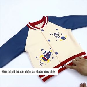 Áo khoác trẻ em áo khoác bóng chày cho bé từ 1-10 tuổi siêu dễ thương mã QA-004
