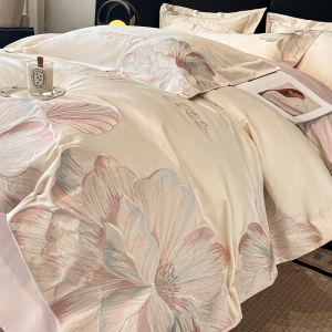 High-End Wedding Four-Piece Set Wedding Pure Cotton Bed Sheet Duvet Cover Red Wedding Wedding Clothes Wedding Clothes