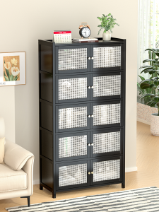 YIPINYUANZHU | Dustproof Multi-level Bookshelf with Doors Display Storage Rack