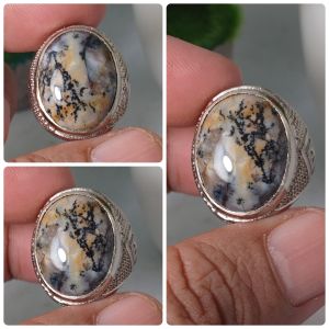 cincin batu akik dendrit natural realpic